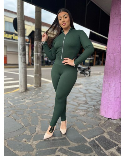 Macacão Jade Poliamida Canelada
