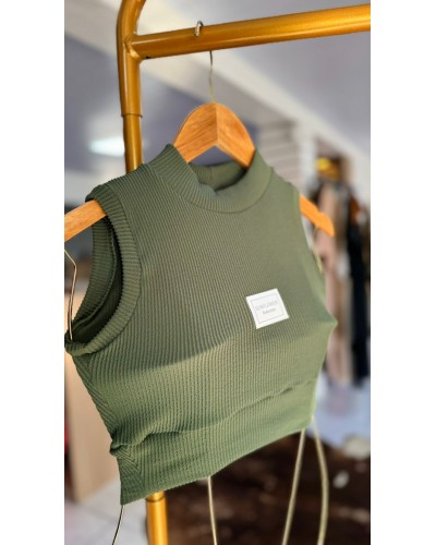 Blusa Canelada grenn