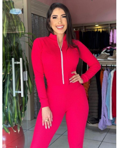 Macacão Jade Poliamida Canelada